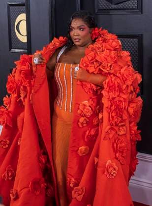 February 5, 2023, Los Angeles, California, USA: Lizzo on the red carpet of the 65th Annual Grammy Awards held on Sunday February 5, 2023 at Crypto Arena in Los Angeles, California. PI Los Angeles USA - ZUMAp124 20230205_zaa_p124_031 Copyright: xJAVIERxROJASx