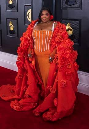 February 5, 2023, Los Angeles, California, USA: Lizzo on the red carpet of the 65th Annual Grammy Awards held on Sunday February 5, 2023 at Crypto Arena in Los Angeles, California. PI Los Angeles USA - ZUMAp124 20230205_zaa_p124_032 Copyright: xJAVIERxROJASx