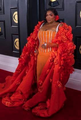 February 5, 2023, Los Angeles, California, USA: Lizzo on the red carpet of the 65th Annual Grammy Awards held on Sunday February 5, 2023 at Crypto Arena in Los Angeles, California. PI Los Angeles USA - ZUMAp124 20230205_zaa_p124_033 Copyright: xJAVIERxROJASx
