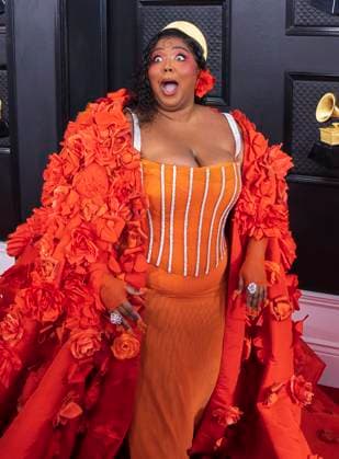 February 5, 2023, Los Angeles, California, USA: Lizzo on the red carpet of the 65th Annual Grammy Awards held on Sunday February 5, 2023 at Crypto Arena in Los Angeles, California. PI Los Angeles USA - ZUMAp124 20230205_zaa_p124_036 Copyright: xJAVIERxROJASx