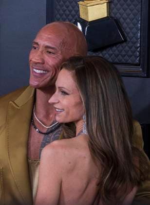 February 5, 2023, Los Angeles, California, USA: Dwayne Johnson and Lauren Hashian on the red carpet of the 65th Annual Grammy Awards held on Sunday February 5, 2023 at Crypto Arena in Los Angeles, California. PI Los Angeles USA - ZUMAp124 20230205_zaa_p124_087 Copyright: xJAVIERxROJASx