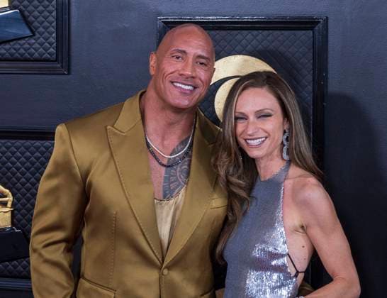 February 5, 2023, Los Angeles, California, USA: Dwayne Johnson and Lauren Hashian on the red carpet of the 65th Annual Grammy Awards held on Sunday February 5, 2023 at Crypto Arena in Los Angeles, California. PI Los Angeles USA - ZUMAp124 20230205_zaa_p124_089 Copyright: xJAVIERxROJASx
