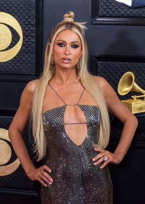 February 5, 2023, Los Angeles, California, USA: Paris Hilton on the red carpet of the 65th Annual Grammy Awards held on Sunday February 5, 2023 at Crypto Arena in Los Angeles, California. PI Los Angeles USA - ZUMAp124 20230205_zaa_p124_092 Copyright: xJAVIERxROJASx