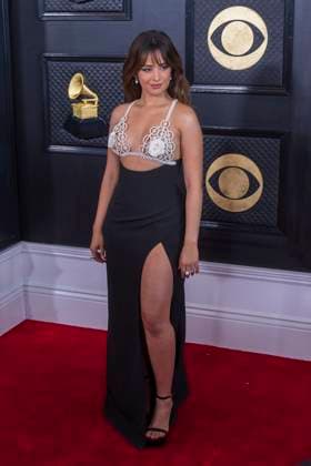 February 5, 2023, Los Angeles, California, USA: Camila Cabello on the red carpet of the 65th Annual Grammy Awards held on Sunday February 5, 2023 at Crypto Arena in Los Angeles, California. PI Los Angeles USA - ZUMAp124 20230205_zaa_p124_108 Copyright: xJAVIERxROJASx