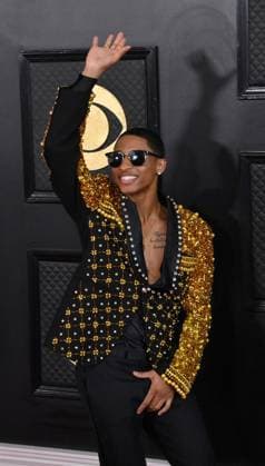 Myles Frost attends the 65th annual Grammy Awards at the Crypto.com Arena in Los Angeles on Sunday, February 5, 2023.  LAP20230205146 JIMxRUYMEN