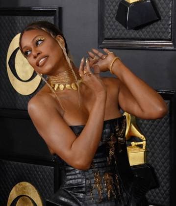 Laverne Cox attends the 65th annual Grammy Awards at the Crypto.com Arena in Los Angeles on Sunday, February 5, 2023.  LAP20230205175 JIMxRUYMEN