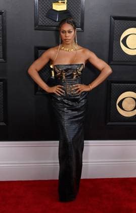Laverne Cox attends the 65th annual Grammy Awards at the Crypto.com Arena in Los Angeles on Sunday, February 5, 2023.  LAP20230205177 JIMxRUYMEN