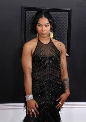 Jordan Chiles attends the 65th annual Grammy Awards at the Crypto.com Arena in Los Angeles on Sunday, February 5, 2023.  LAP20230205201 JIMxRUYMEN