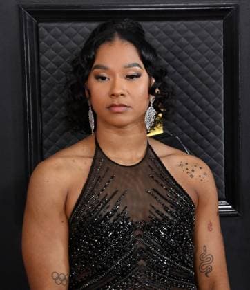 Jordan Chiles attends the 65th annual Grammy Awards at the Crypto.com Arena in Los Angeles on Sunday, February 5, 2023.  LAP20230205202 JIMxRUYMEN