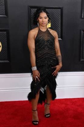 Jordan Chiles attends the 65th annual Grammy Awards at the Crypto.com Arena in Los Angeles on Sunday, February 5, 2023.  LAP20230205203 JIMxRUYMEN
