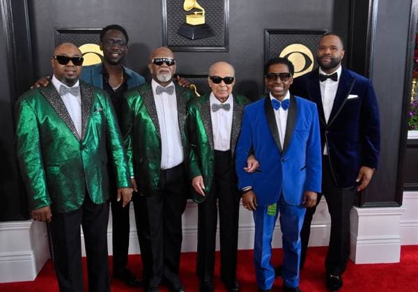 Members of The Blind Boys of Alabama attend the 65th annual Grammy Awards at the Crypto.com Arena in Los Angeles on Sunday, February 5, 2023.  LAP20230205215 JIMxRUYMEN
