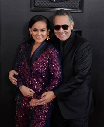 Janette Figueroa and Tito Nieves attend the 65th annual Grammy Awards at the Crypto.com Arena in Los Angeles on Sunday, February 5, 2023.  LAP20230205216 JIMxRUYMEN