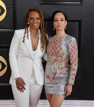 Divinity Roxx and Yani Marin attend the 65th annual Grammy Awards at the Crypto.com Arena in Los Angeles on Sunday, February 5, 2023.  LAP20230205219 JIMxRUYMEN