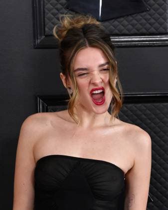 Charlotte Lawrence attends the 65th annual Grammy Awards at the Crypto.com Arena in Los Angeles on Sunday, February 5, 2023.  LAP20230205693 JIMxRUYMEN
