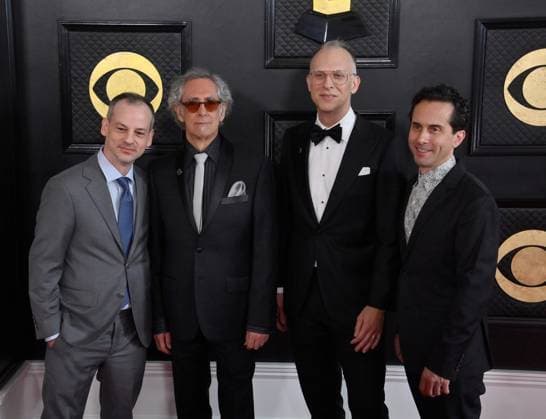 (L-R) Tom Camuso, Steve Rosenthal, Michael Graves, and Tommy Manzi attend the 65th annual Grammy Awards at the Crypto.com Arena in Los Angeles on Sunday, February 5, 2023.  LAP20230205696 JIMxRUYMEN