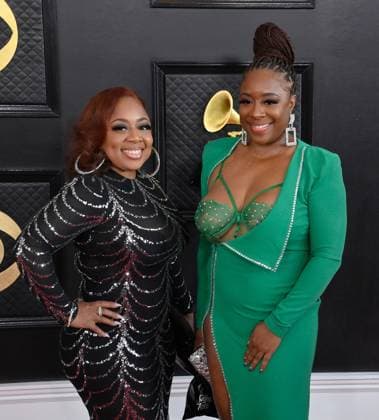 Temica Green-Woodson and DiAndria Green attend the 65th annual Grammy Awards at the Crypto.com Arena in Los Angeles on Sunday, February 5, 2023.  LAP20230205297 JIMxRUYMEN