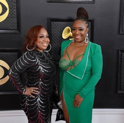 Temica Green-Woodson and DiAndria Green attend the 65th annual Grammy Awards at the Crypto.com Arena in Los Angeles on Sunday, February 5, 2023.  LAP20230205298 JIMxRUYMEN