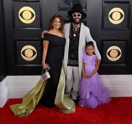 Protoje (R) and guests attend the 65th annual Grammy Awards at the Crypto.com Arena in Los Angeles on Sunday, February 5, 2023.  LAP20230205301 JIMxRUYMEN
