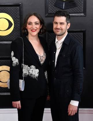 Becca Stevens and Nathan Schram attend the 65th annual Grammy Awards at the Crypto.com Arena in Los Angeles on Sunday, February 5, 2023.  LAP20230205329 JIMxRUYMEN