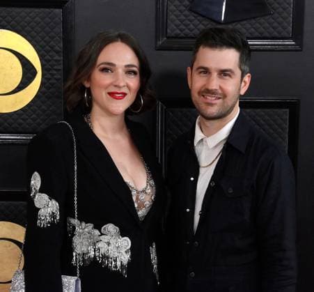 Becca Stevens and Nathan Schram attend the 65th annual Grammy Awards at the Crypto.com Arena in Los Angeles on Sunday, February 5, 2023.  LAP20230205330 JIMxRUYMEN