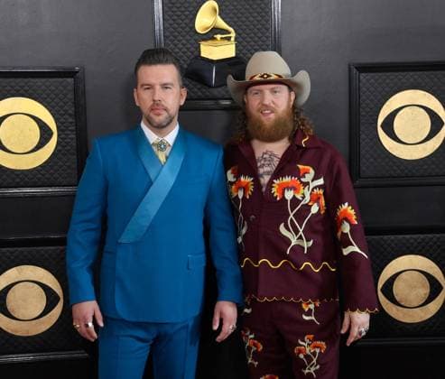 (L-R) T.J. Osborne and John Osborne of Brothers Osborne attend the 65th annual Grammy Awards at the Crypto.com Arena in Los Angeles on Sunday, February 5, 2023.  LAP20230205744 JIMxRUYMEN