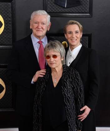(L-R) Jim Anderson, Jane Ira Bloom, and Ulrike Schwarz attend the 65th annual Grammy Awards at the Crypto.com Arena in Los Angeles on Sunday, February 5, 2023.  LAP20230205754 JIMxRUYMEN