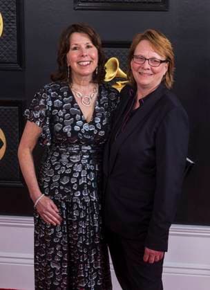 February 5, 2023, Los Angeles, California, USA: Audrey Bilger and Cheryl Pawelski on the red carpet of the 65th Annual Grammy Awards held on Sunday February 5, 2023 at Crypto Arena in Los Angeles, California. PI Los Angeles USA - ZUMAp124 20230205_zaa_p124_125 Copyright: xJAVIERxROJASx