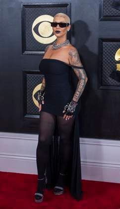 February 5, 2023, Los Angeles, California, USA: Amber Rose on the red carpet of the 65th Annual Grammy Awards held on Sunday February 5, 2023 at Crypto Arena in Los Angeles, California. PI Los Angeles USA - ZUMAp124 20230205_zaa_p124_147 Copyright: xJAVIERxROJASx