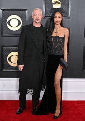 65th Annual Grammy Awards held at Crypto Arena - Arrivals Featuring: Diplo, Guest Where: Los Angeles, California, United States When: 05 Feb 2023 Credit: BauerGriffin INSTARimages Copyright: xAXELLExWOUSSENx 52416247 EDITORIAL USE ONLY. NOT FOR USE BY NEWSPAPERS BASED IN THE UK.