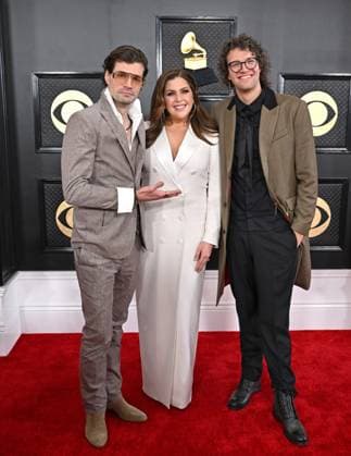65th Annual Grammy Awards held at Crypto Arena - Arrivals Featuring: Hillary Scott of Lady A (C) with Joel Smallbone and Luke Smallbone of For King and Country Where: Los Angeles, California, United States When: 05 Feb 2023 Credit: BauerGriffin INSTARimages Copyright: xAXELLExWOUSSENx 52416269 EDITORIAL USE ONLY. NOT FOR USE BY NEWSPAPERS BASED IN THE UK.