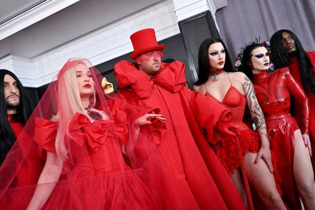65th Annual Grammy Awards held at Crypto Arena - Arrivals Featuring: Kim Petras, Sam Smith and Violet Chachki Where: Los Angeles, California, United States When: 05 Feb 2023 Credit: BauerGriffin INSTARimages Copyright: xAXELLExWOUSSENx 52416133 EDITORIAL USE ONLY. NOT FOR USE BY NEWSPAPERS BASED IN THE UK.