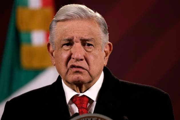 President of Mexico in press conference before reporters February 6, 2023, Mexico City, Mexico: Mexican President Andres Manuel Lopez Obrador at his daily morning conference before reporters at the National Palace in Mexico City, Mexico. on February 6, 2023 in Mexico City, Mexico (Photo by Luis Barron Eyepix Group). Copyright: xLuisxBarronx xEyepixxGroupx LB20230206_AMLO13
