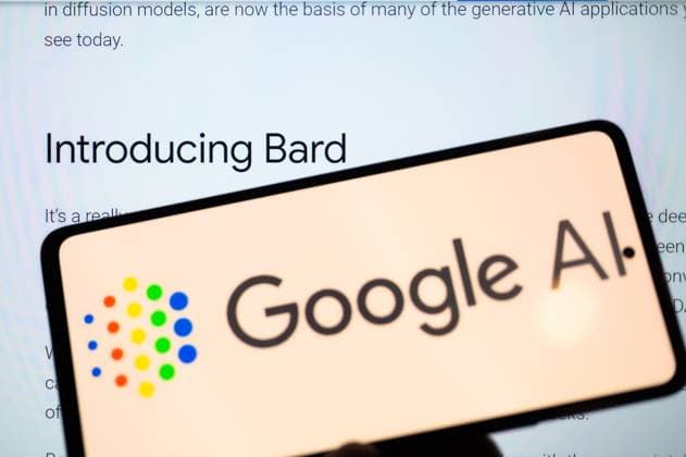 Google Bard Illustration Google Bard seen on Google blog post with Google logo on mobile. On 6 February 2023 in Brussels, Belgium. (Photo illustration by Jonathan Raa NurPhoto) Brussels Belgium  Copyright: xJonathanxRaax originalFilename: raa-googleba230206_npe9F.jpg
