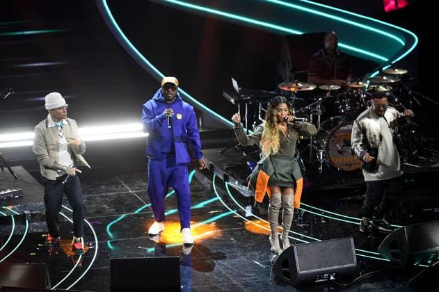 Entertainment Themen der Woche KW06 Sanremo, 73rd Italian Song Festival, Second Evening. Pictured Black Eyed Peas  Copyright: xAlbertoxTerenghix xipa-agency.nex xComi Terenghix IPA_IPA35973651