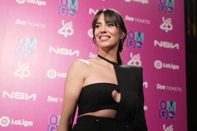 February 8, 2023, Madrid, Spain: Almudena Cid attends the photocall for La Liga Music Experience at Platea Madrid in Madrid. Madrid Spain - ZUMAs197 20230208_zaa_s197_072 Copyright: xAtilanoxGarciax