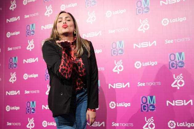 February 8, 2023, Madrid, Spain: Amor Romeira attends the photocall for La Liga Music Experience at Platea Madrid in Madrid. Madrid Spain - ZUMAs197 20230208_zaa_s197_093 Copyright: xAtilanoxGarciax