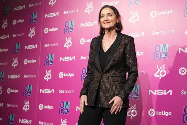 February 8, 2023, Madrid, Spain: Reyes Maroto attends the photocall for La Liga Music Experience at Platea Madrid in Madrid. Madrid Spain - ZUMAs197 20230208_zaa_s197_104 Copyright: xAtilanoxGarciax