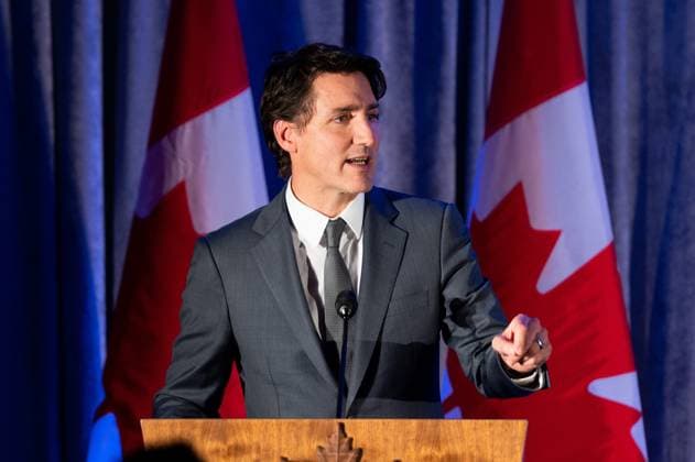 February 8, 2023, Ottawa, ON, Canada: Prime Minister Justin Trudeau delivers remarks at a Black History Month reception in Ottawa, on Wednesday, Feb. 8, 2023. Ottawa Canada  - ZUMAc35_ 20230208_zaf_c35_138 Copyright: xSpencerxColbyx