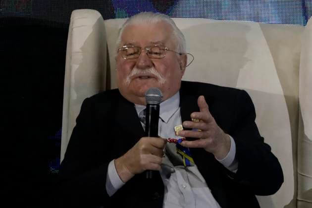 Lech Walesa at the presentation of the book Brief chronicle of trade unionism in Mexico February 8, 2023, Mexico City, Mexico: Former President of Poland, Nobel Peace Prize Laureate and Solidarity leader, Lech Walesa at the presentation of the book: Brief Chronicle of Unionism in Mexico, at the Interactive Museum of Economics in Mexico City. on February 8, 2023 in Mexico City, Mexico (Photo by Luis Barron Eyepix Group). Copyright: xLuisxBarronx xEyepixxGroupx LB20230208_LECH_WALESA13