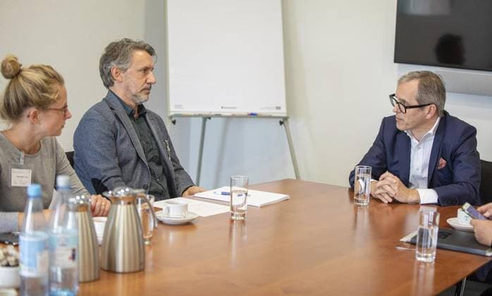 Mülheim - Interview mit Tengelmann-Chef Christian Haub über den Sozialplan für die Zentrale *** NUR FÜR REDAKTIONELLE ZWECKE *** EDITORIAL USE ONLY ***<p>Das Interview mit Tengelmann-Chef Christian Haub über den Sozialplan für die Zentrale in Mülheim am Mittwoch den 10.07.2019. Deutschland NRW Mülheim Copyright: LarsxHeidrich *** Mülheim Interview with Tengelmann Chief Christian Haub via the social plan for the Head office *** ONLY FOR EDITORIAL PURPOSE *** EDITORIAL USE ONLY *** P the Interview with Tengelmann Chief Christian Haub via the social plan for the Head office in Mülheim on Wednesday the 10 07 2019 Germany NRW Mülheim Copyright LarsxHeidrich Copyright: LarsxHeidrich doc765t97r83whqsv7q9m0 EDITORIAL USE ONLY