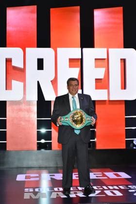 Creed III Mexico City Film Premiere February 9, 2023, Mexico City, Mexico: President of the World Boxing Council, Mauricio Sulaiman Saldivar attends Creed III red carpet film premier at Cinepolis Plaza Universidad. on February 9, 2023 in Mexico City, Mexico. (Photo by Carlos Tischler Eyepix Group) Copyright: xCarlosxTischler xEyepixxGroupx CT_09022023_87480