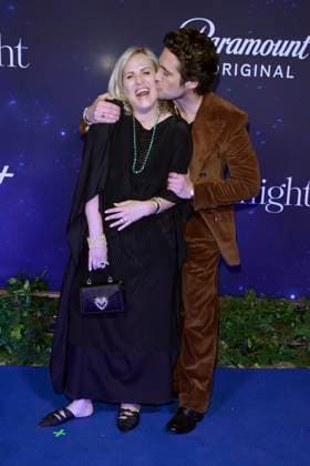 At Midnight Film Premiere February 9, 2023, Mexico City, Mexico: Diego Boneta and his mother Astrid Boneta attend at blue carpet of the At Midnight film premiere at The Cantoral Cultural Center. on February 9, 2023 in Mexico City, Mexico. (Photo by Jorge Gonzalez Eyepix Group) Copyright: xJorgexGonzalez xEyepixxGroupx _DSC9350