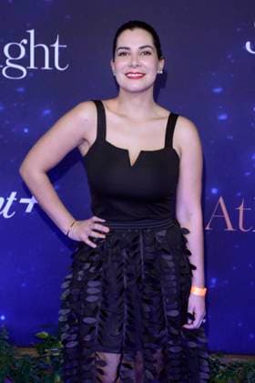 At Midnight Film Premiere February 9, 2023, Mexico City, Mexico: Andrea Portugal attends the blue carpet of the At Midnight film premiere at The Cantoral Cultural Center. on February 9, 2023 in Mexico City, Mexico. (Photo by Jorge Gonzalez Eyepix Group) Copyright: xJorgexGonzalez xEyepixxGroupx JG_09022023_87602