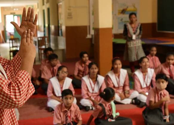 RECORD DATE NOT STATED Students of Ferando School for Speech & Hearing participate at a competition on sign languages on the occasion of International Day of Sign Languages, at a school in Agartala. Tripura, India. AbhisekxSahax xMajorityxWorld 9 23 2022 925_09_MWC051777
