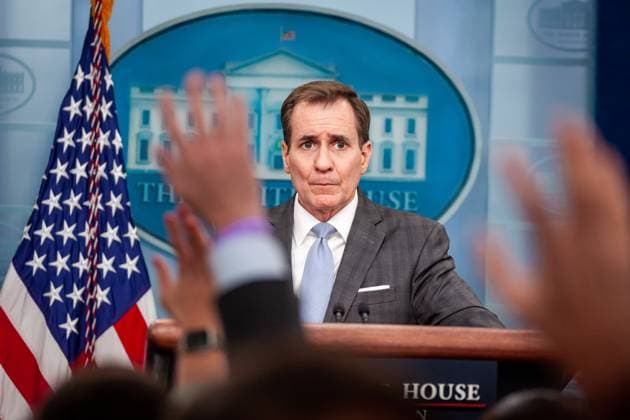 News Themen der Woche KW06 News Bilder des Tages National Security Council spokesman John Kirby at the White House daily press briefing National Security Council Coordinator for Strategic Communications John Kirby answers reporters™ questions during the White House daily press briefing. Washington DC United States  Copyright: xAllisonxBaileyx originalFilename: bailey-national230210_npDNf.jpg