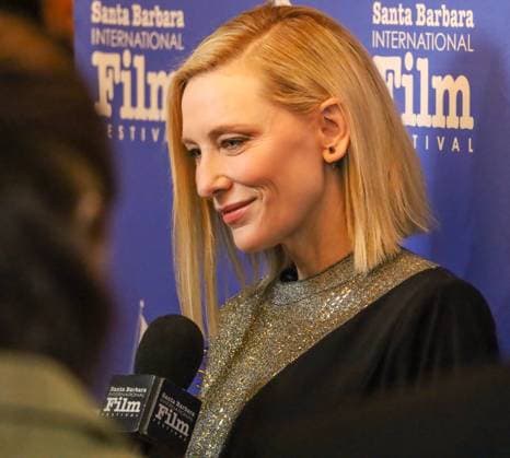 February 10, 2023, Santa Barbara, California, U.S: Movie Star Cate Blanchett on the Red Carpet at the historic Arlington Theater where she is receiving the Outstanding Performer of the Year Award at the Santa Barbara International FIlm Festival (SBIFF) for her performance in ToÂ¡r on February 10, 2023. Santa Barbara U.S. - ZUMAk144 20230210_znp_k144_002 Copyright: xAmyxKatzx