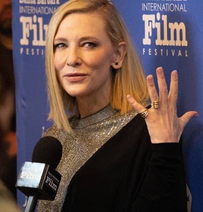 February 10, 2023, Santa Barbara, California, U.S: Movie Star Cate Blanchett on the Red Carpet at the historic Arlington Theater where she is receiving the Outstanding Performer of the Year Award at the Santa Barbara International FIlm Festival (SBIFF) for her performance in ToÂ¡r on February 10, 2023. Santa Barbara U.S. - ZUMAk144 20230210_znp_k144_005 Copyright: xAmyxKatzx