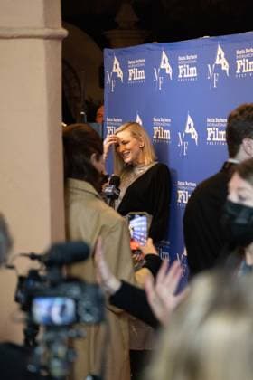 February 10, 2023, Santa Barbara, California, U.S: Movie Star Cate Blanchett on the Red Carpet at the historic Arlington Theater where she is receiving the Outstanding Performer of the Year Award at the Santa Barbara International FIlm Festival (SBIFF) for her performance in ToÂ¡r on February 10, 2023. Santa Barbara U.S. - ZUMAk144 20230210_znp_k144_011 Copyright: xAmyxKatzx