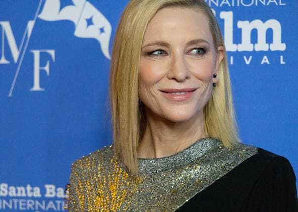 February 10, 2023, Santa Barbara, California, U.S: Movie Star Cate Blanchett on the Red Carpet at the historic Arlington Theater where she is receiving the Outstanding Performer of the Year Award at the Santa Barbara International FIlm Festival (SBIFF) for her performance in ToÂ¡r on February 10, 2023. Santa Barbara U.S. - ZUMAk144 20230210_znp_k144_015 Copyright: xAmyxKatzx