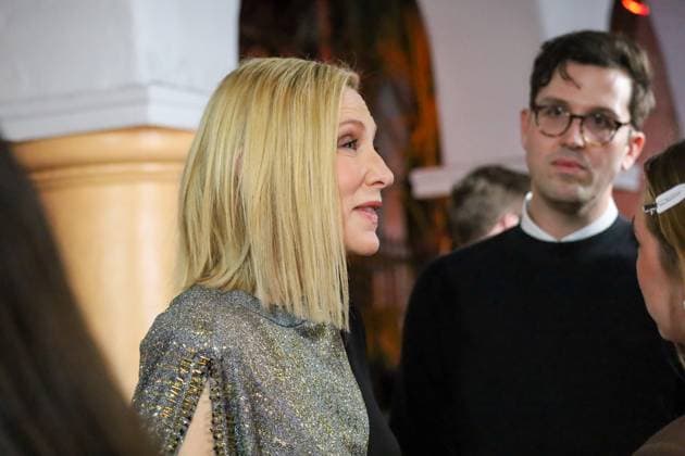 February 10, 2023, Santa Barbara, California, U.S: Movie Star Cate Blanchett on the Red Carpet at the historic Arlington Theater where she is receiving the Outstanding Performer of the Year Award at the Santa Barbara International FIlm Festival (SBIFF) for her performance in ToÂ¡r on February 10, 2023. Santa Barbara U.S. - ZUMAk144 20230210_znp_k144_019 Copyright: xAmyxKatzx